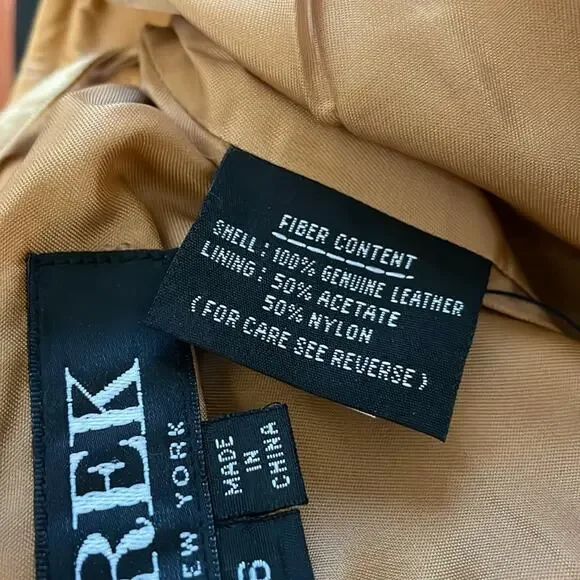NWT Trek New York Honey Genuine Leather Mini Pencil Skirt Size 6